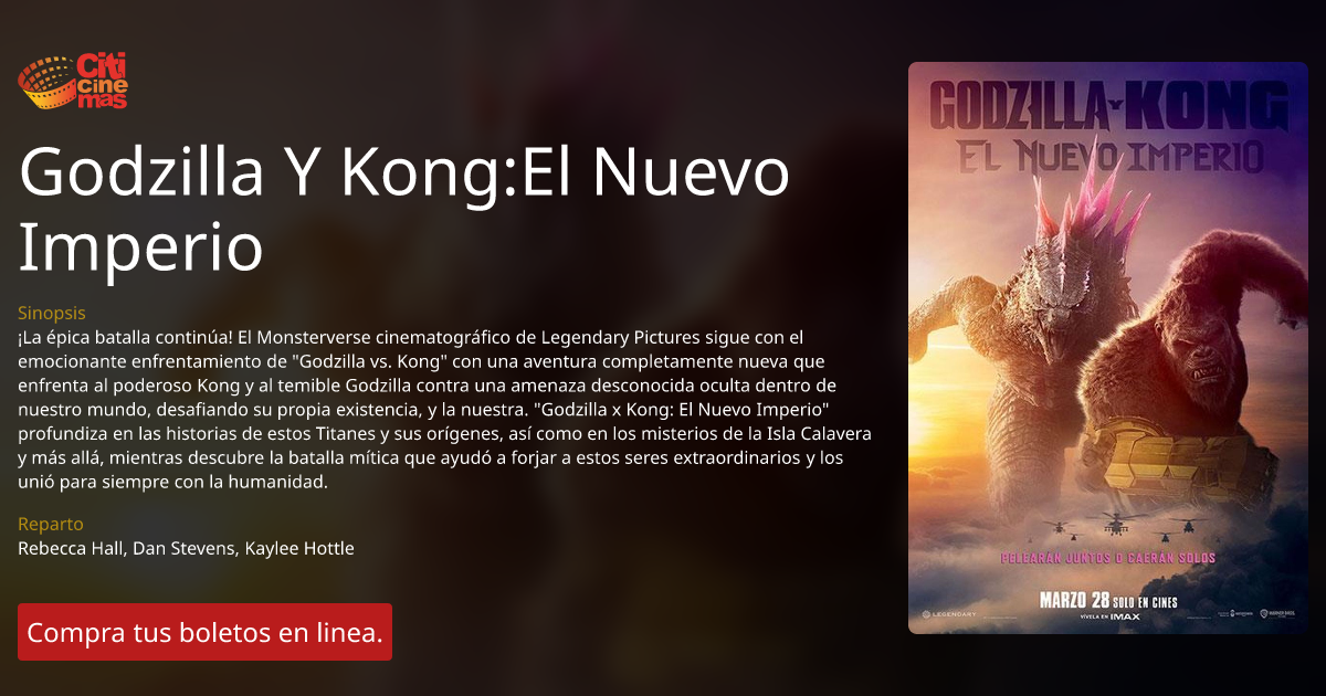 Godzilla Y Kong El Nuevo Imperio